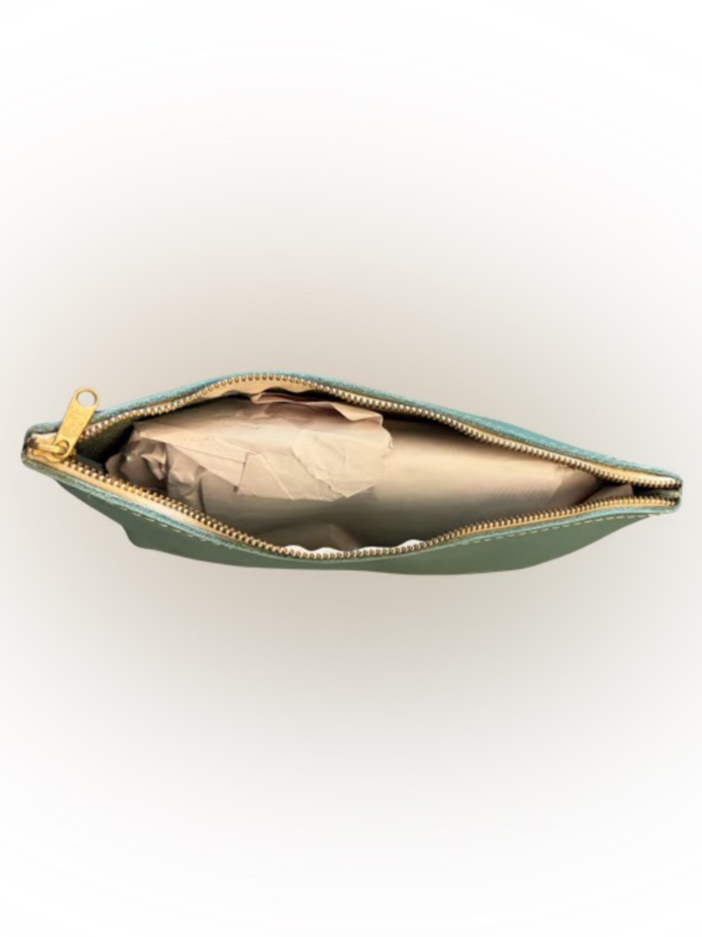 Portland Leather Sage Green Leather Utility Pouch - Unicorn retired color - Picture 3 of 7